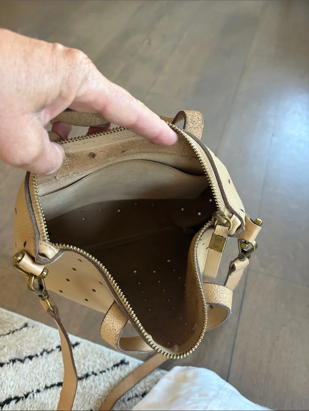 Madewell beige leather